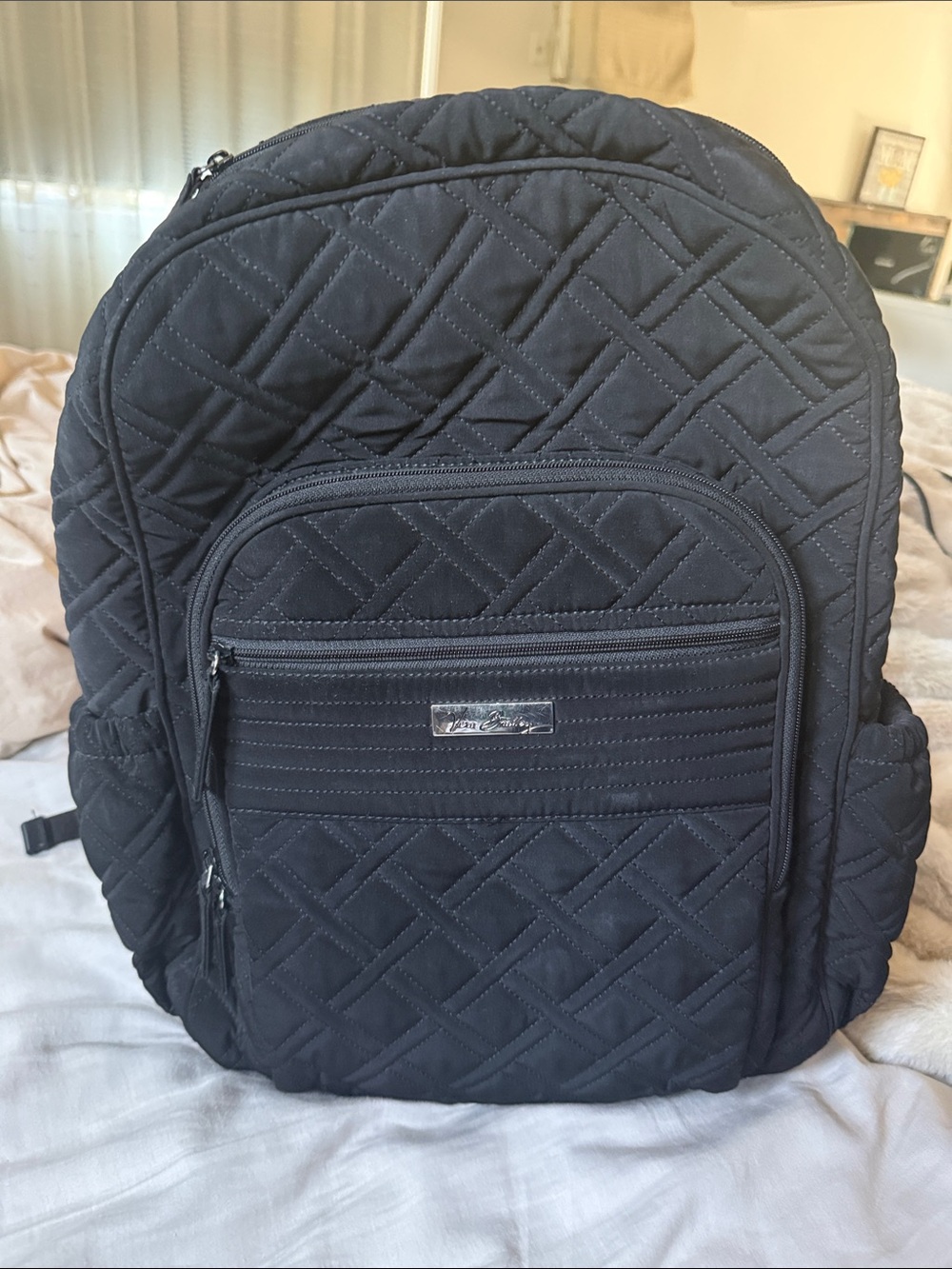 Vera Bradley Black Quilted Everyday Backpack